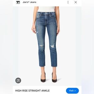 Joe’s Jeans- High Rise Straight Ankle